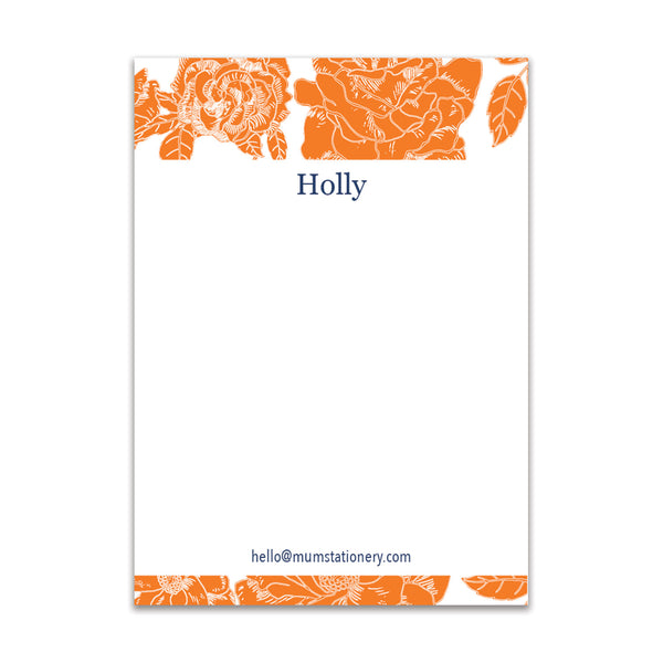 Flora Large Card - Orange