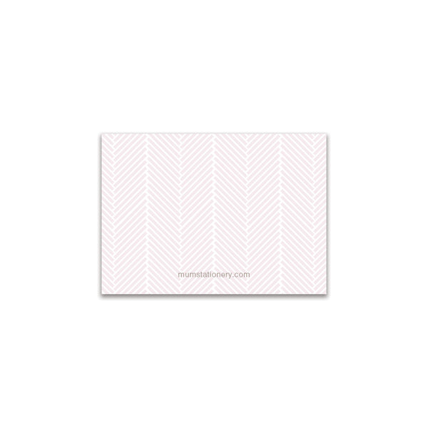 Herringbone Mini Card - Blush