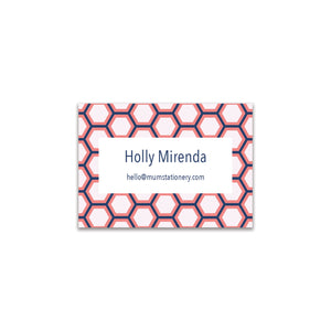 Honeycomb Mini Card - Navy