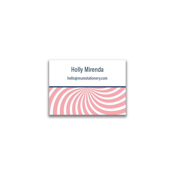 Swirl Mini Card - Coral