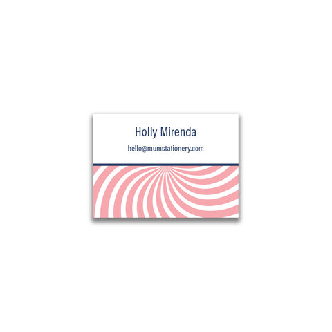 Swirl Mini Card - Coral