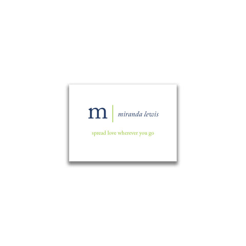 Initial Serif Mini Card - Navy