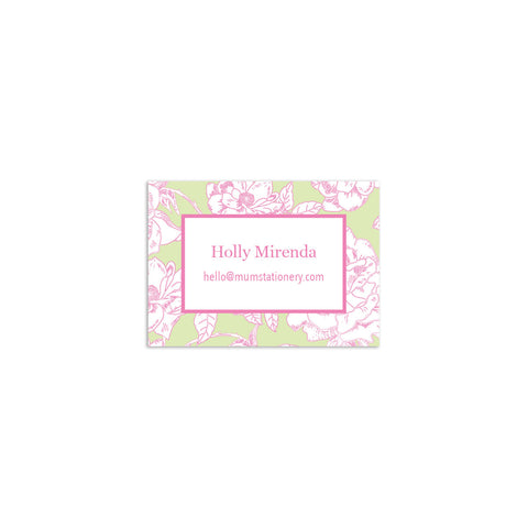 Flora Mini Card - Pink + Green
