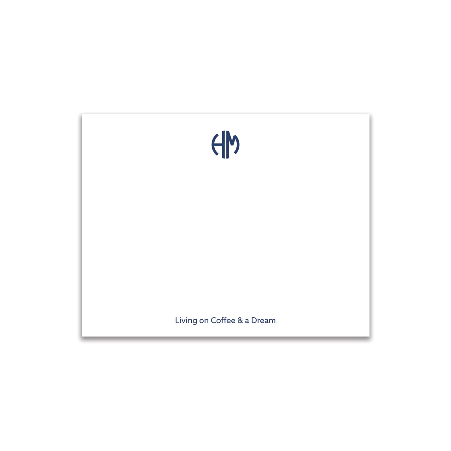 Circle 2 Initial Small Card - Navy