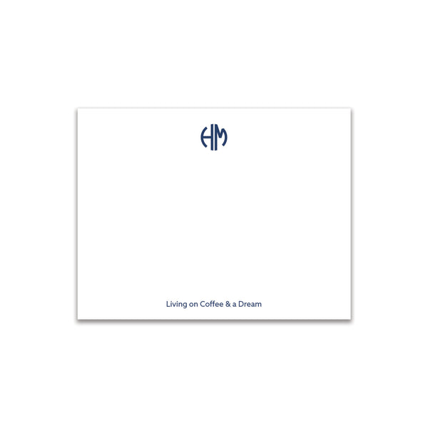 Circle 2 Initial Small Card - Navy