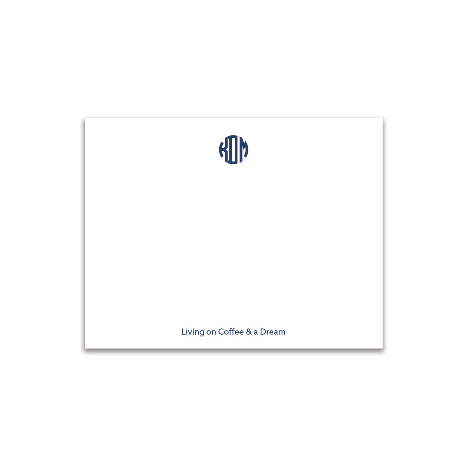 Circle 3 Initial Small Card - Navy