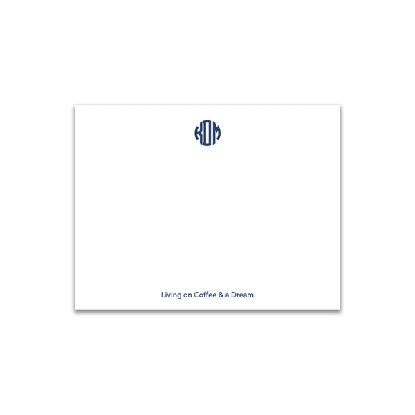 Circle 3 Initial Small Card - Navy