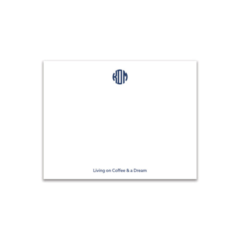 Circle 3 Initial Small Card - Navy