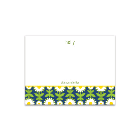 Daisy Chain Small Card - Navy