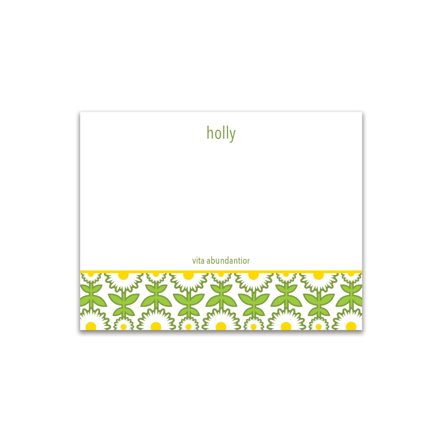 Daisy Chain Small Card - White