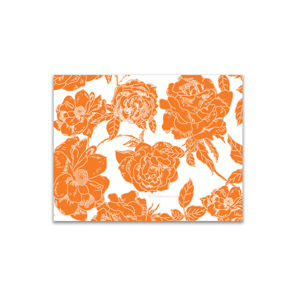 Flora Small Card - Orange