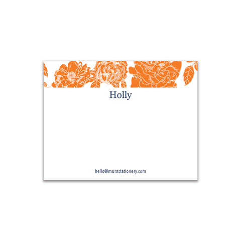 Flora Small Card - Orange