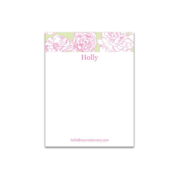 Flora Small Card - Green/Pink