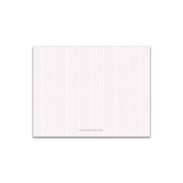 Herringbone Small Card - Blush