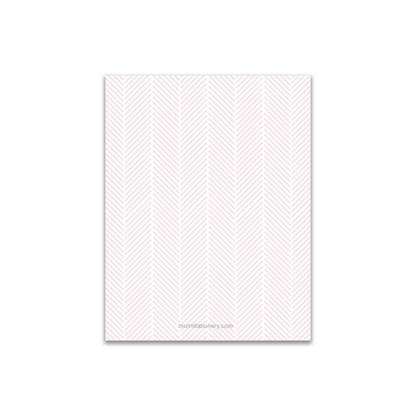 Herringbone Small Card - Blush