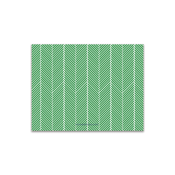 Herringbone Small Card - Kelly