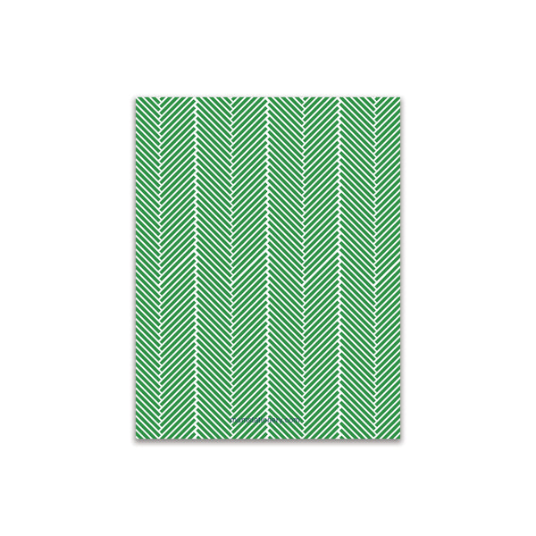 Herringbone Small Card - Kelly