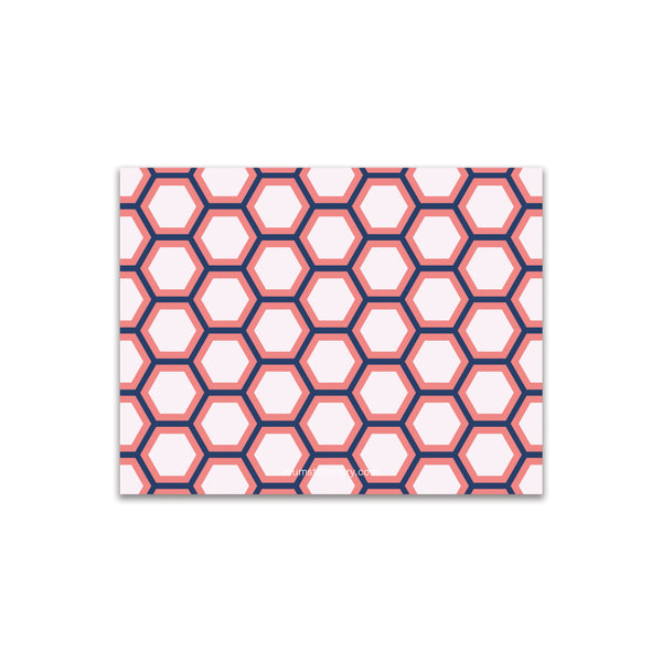 Honeycomb Small Card - Navy