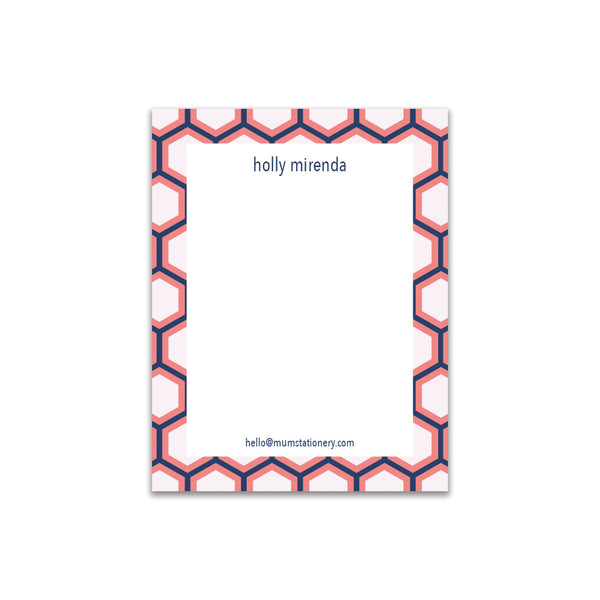 Honeycomb Small Card - Navy