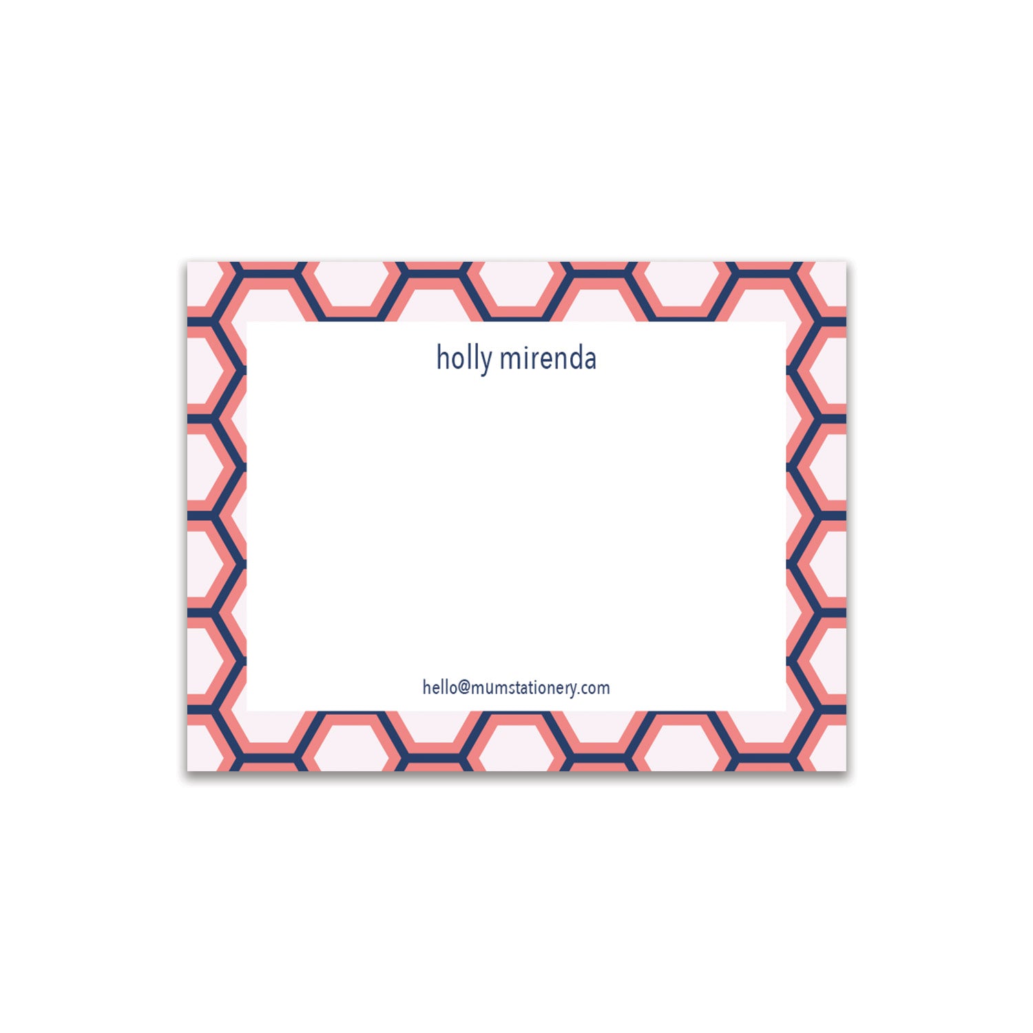 Honeycomb Small Card - Navy