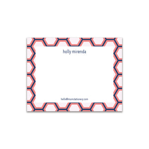 Honeycomb Small Card - Navy
