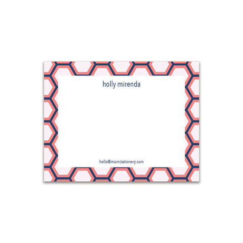 Honeycomb Small Card - Navy