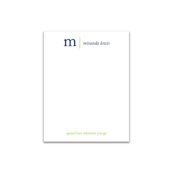 Initial Serif Small Card - Navy