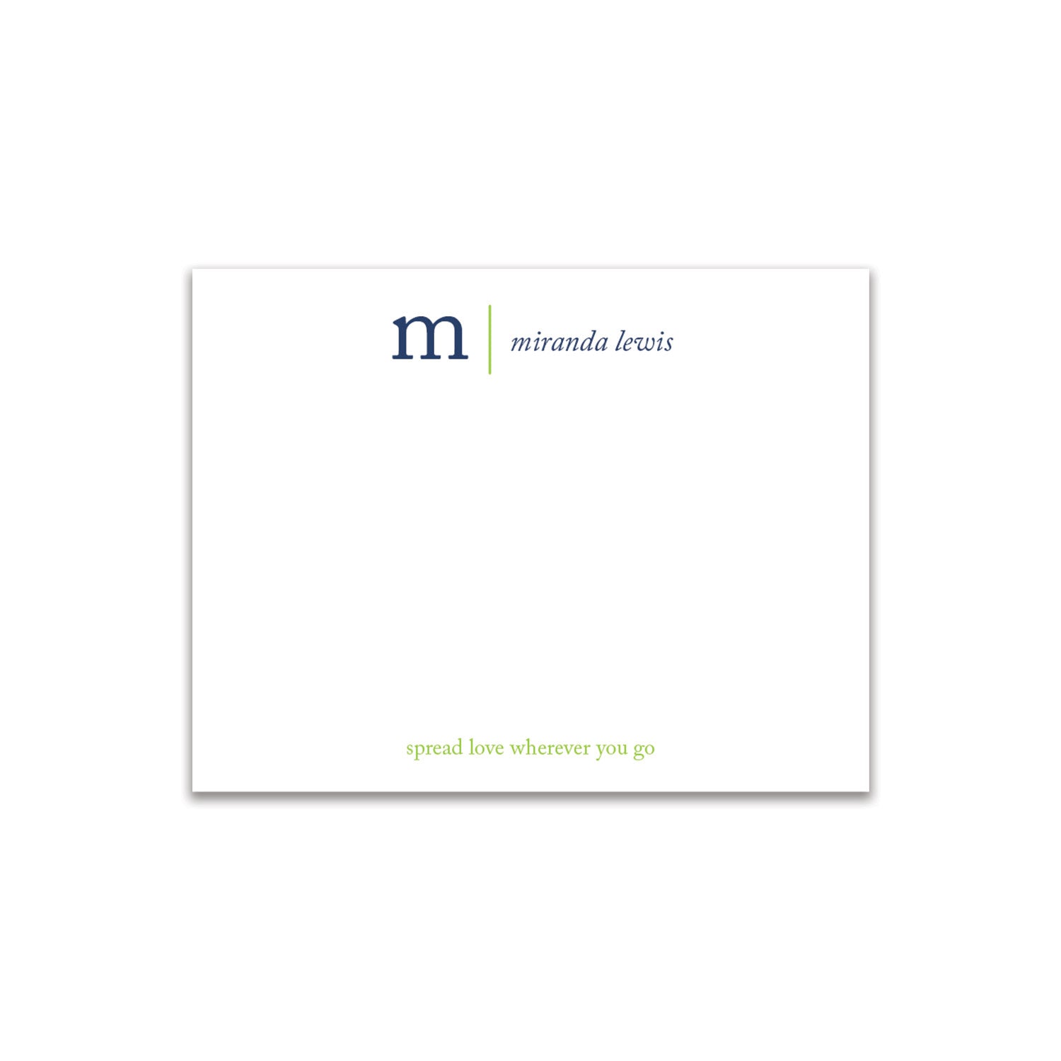 Initial Serif Small Card - Navy