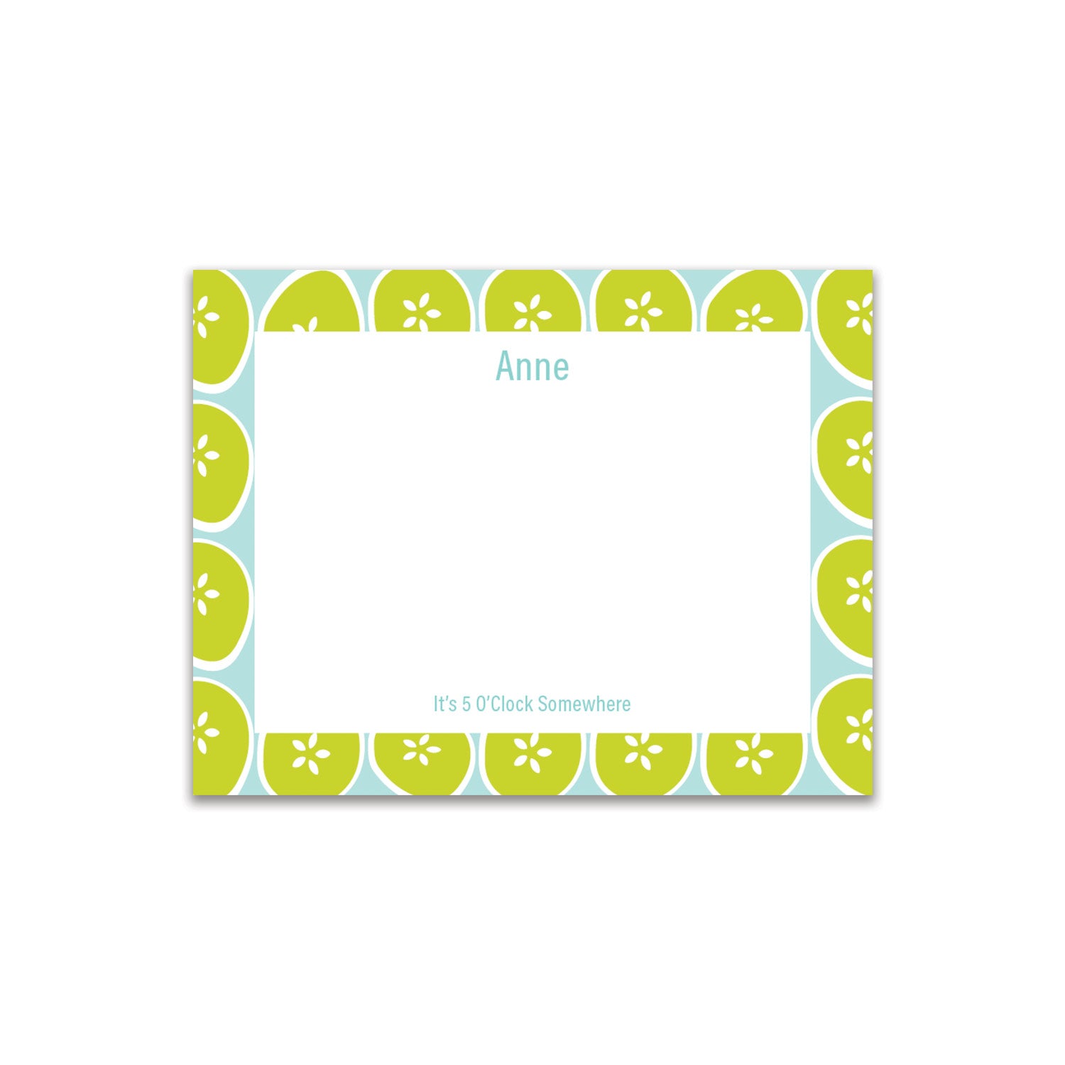 Limes Small Card - Aqua