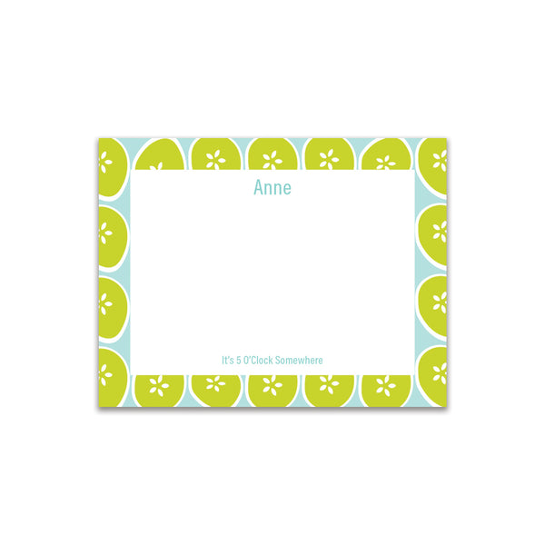 Limes Small Card - Aqua