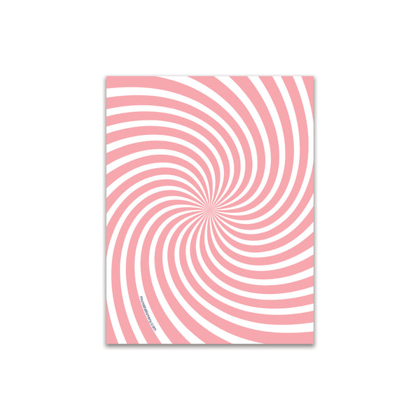 Swirl Small Card - Coral