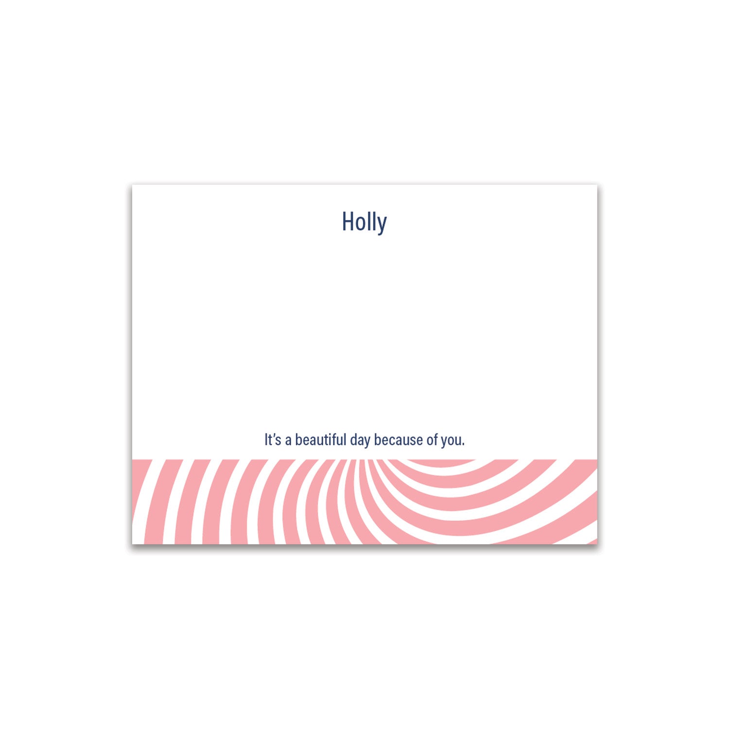 Swirl Small Card - Coral