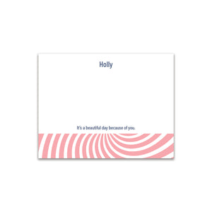 Swirl Small Card - Coral