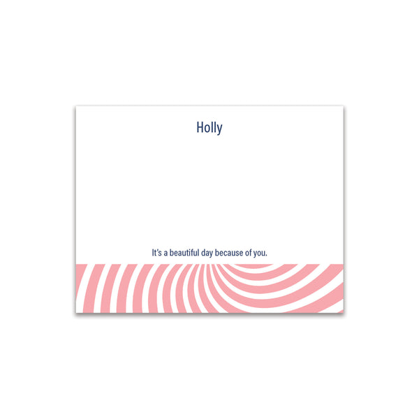 Swirl Small Card - Coral