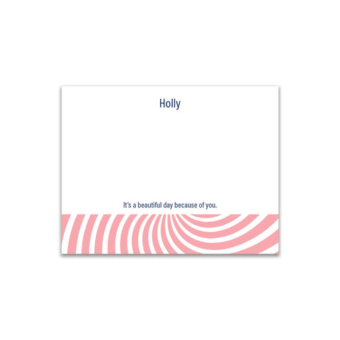 Swirl Small Card - Coral