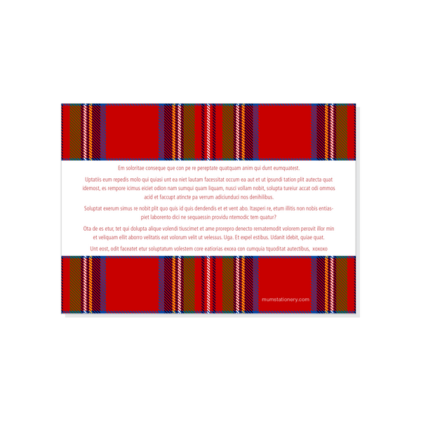 Holiday Tartan, Wide