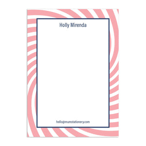 Swirl Large Notepad - Coral
