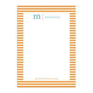 Initial Large Notepad - Turquoise