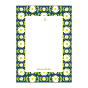 Daisy Chain Large Notepad - Navy