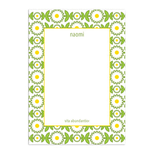 Daisy Chain Large Notepad - White