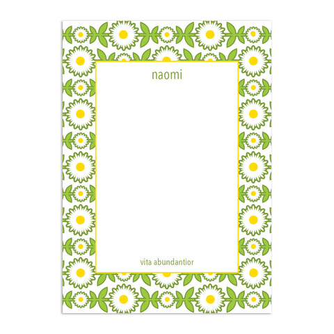 Daisy Chain Large Notepad - White