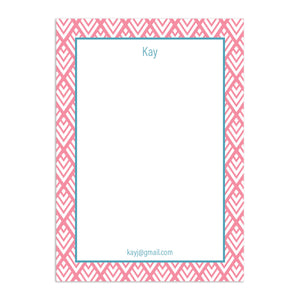 Diamonds Large Notepad - Coral