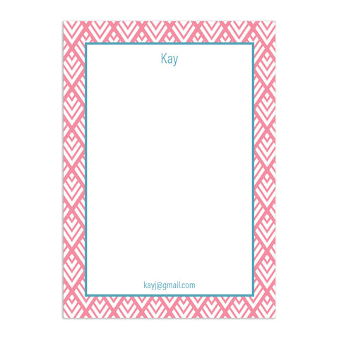 Diamonds Large Notepad - Coral