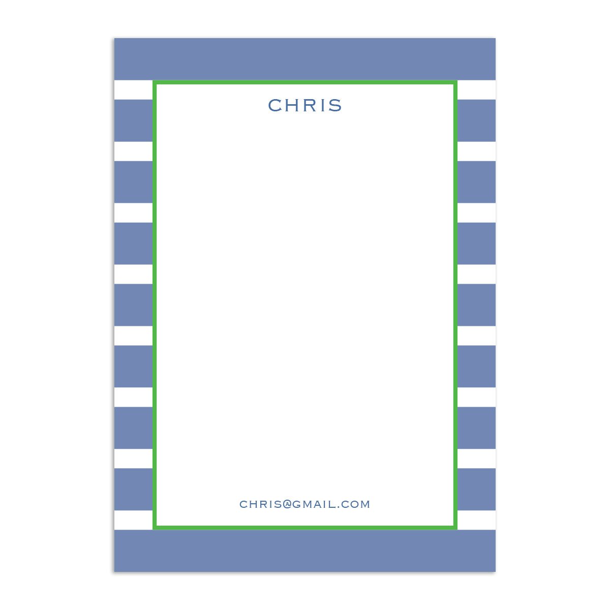 Rugby Large Notepad - Blue
