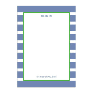 Rugby Large Notepad - Blue