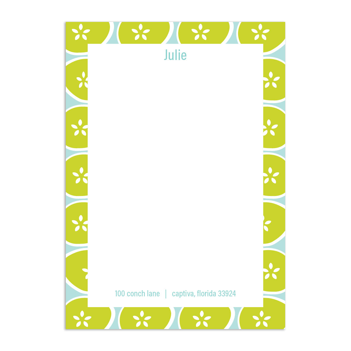 Limes Large Notepad - Aqua