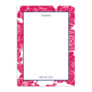 Flora Large Notepad - Ruby