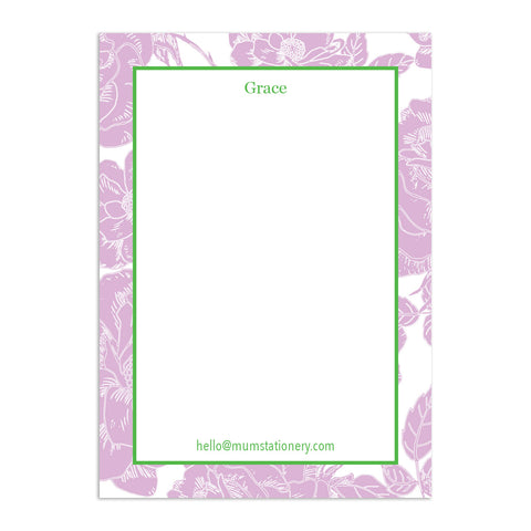 Flora Large Notepad - Pink