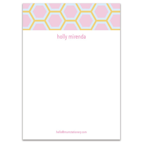 Honeycomb Large Notepad - Honey