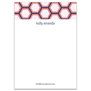 Honeycomb Large Notepad - Navy
